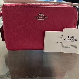 Coach Double Zipper Wristlet
